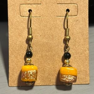 Vintage Glass Halloween Earrings